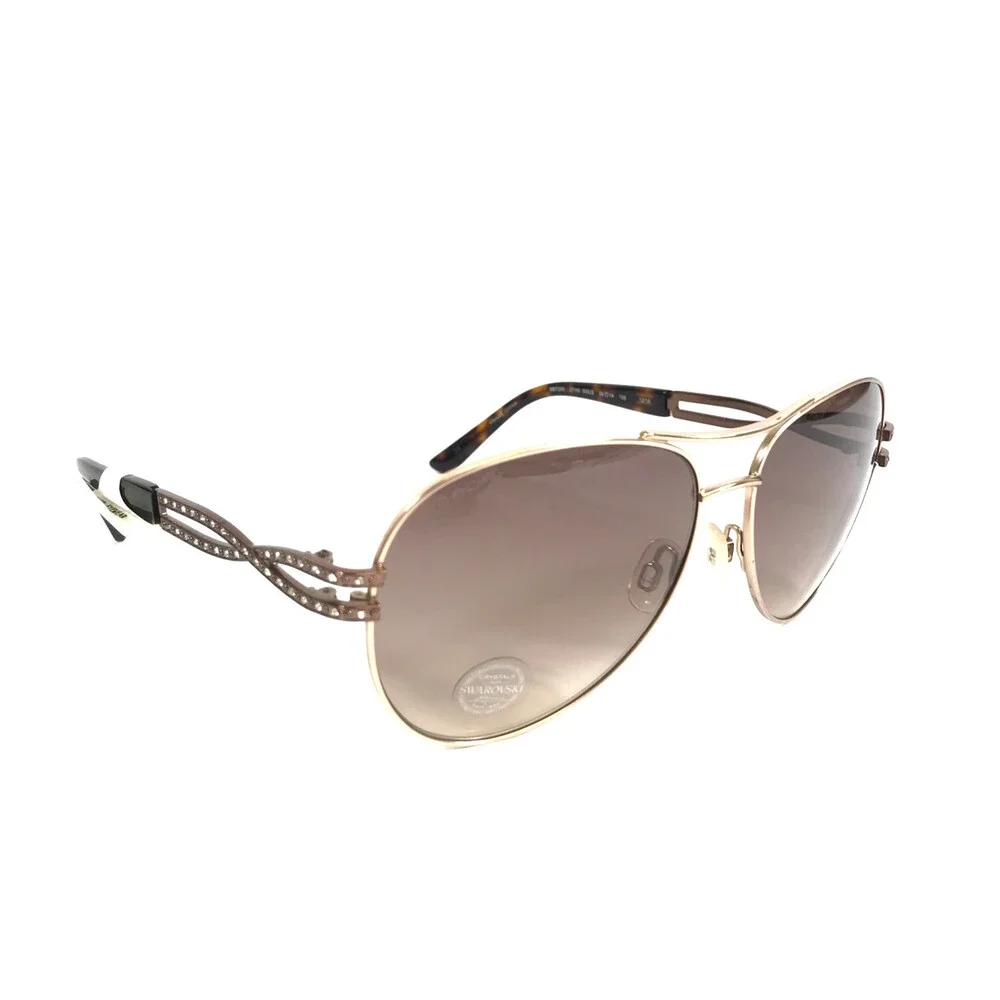 Bebe Sunglasses BB7200 710 GOLD Brown Aviator Frames with Brown Gradient Lenses